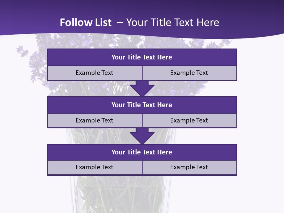 A Vase Filled With Purple Flowers On Top Of A Table PowerPoint Template