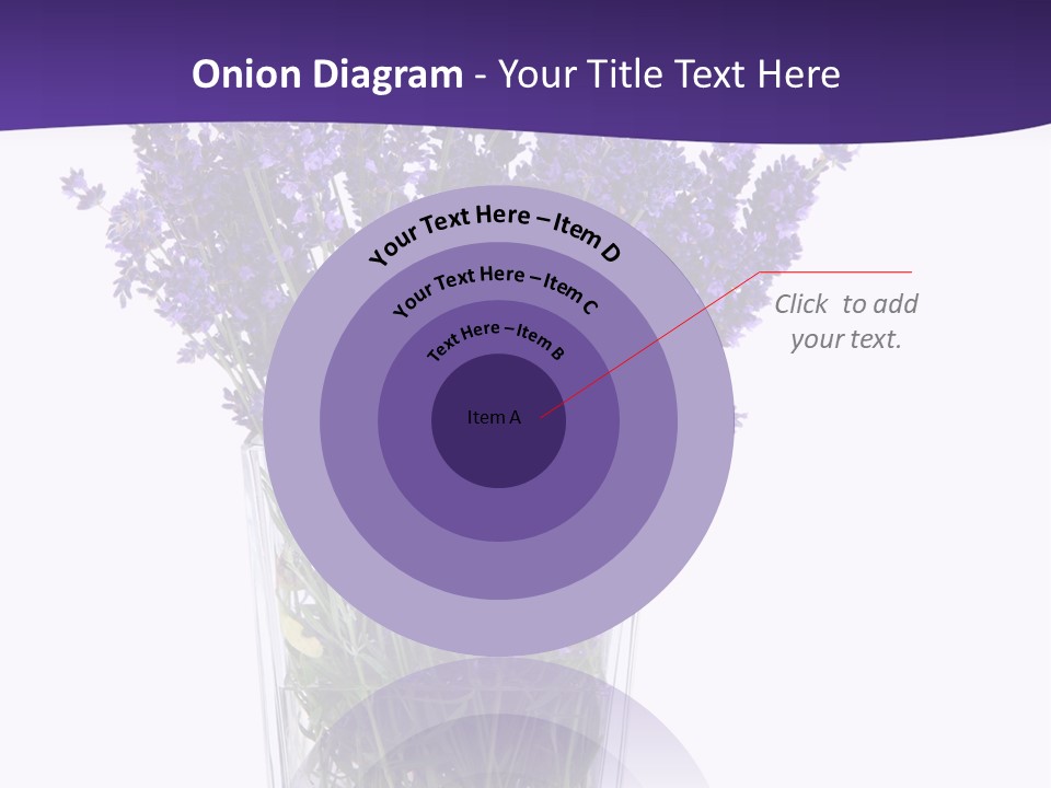 A Vase Filled With Purple Flowers On Top Of A Table PowerPoint Template