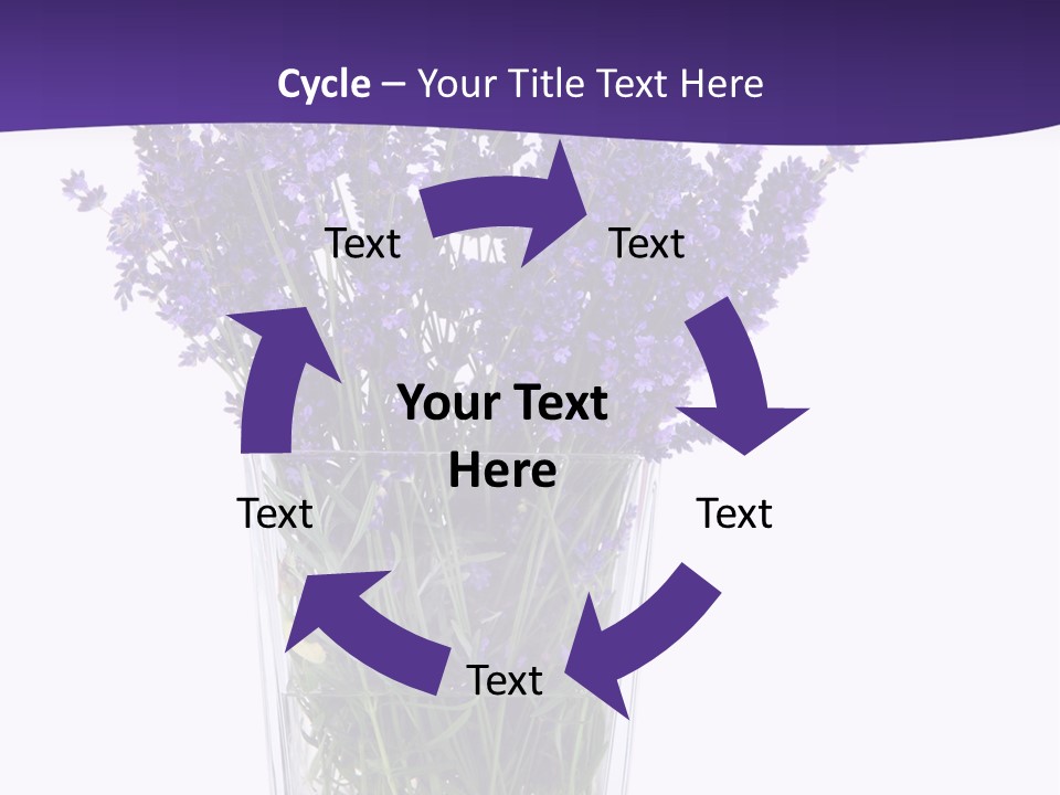 A Vase Filled With Purple Flowers On Top Of A Table PowerPoint Template