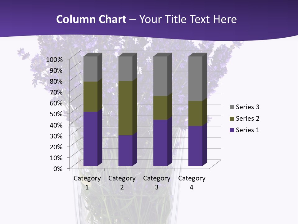 A Vase Filled With Purple Flowers On Top Of A Table PowerPoint Template