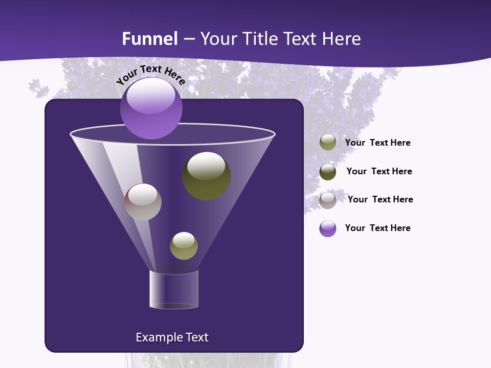 A Vase Filled With Purple Flowers On Top Of A Table PowerPoint Template
