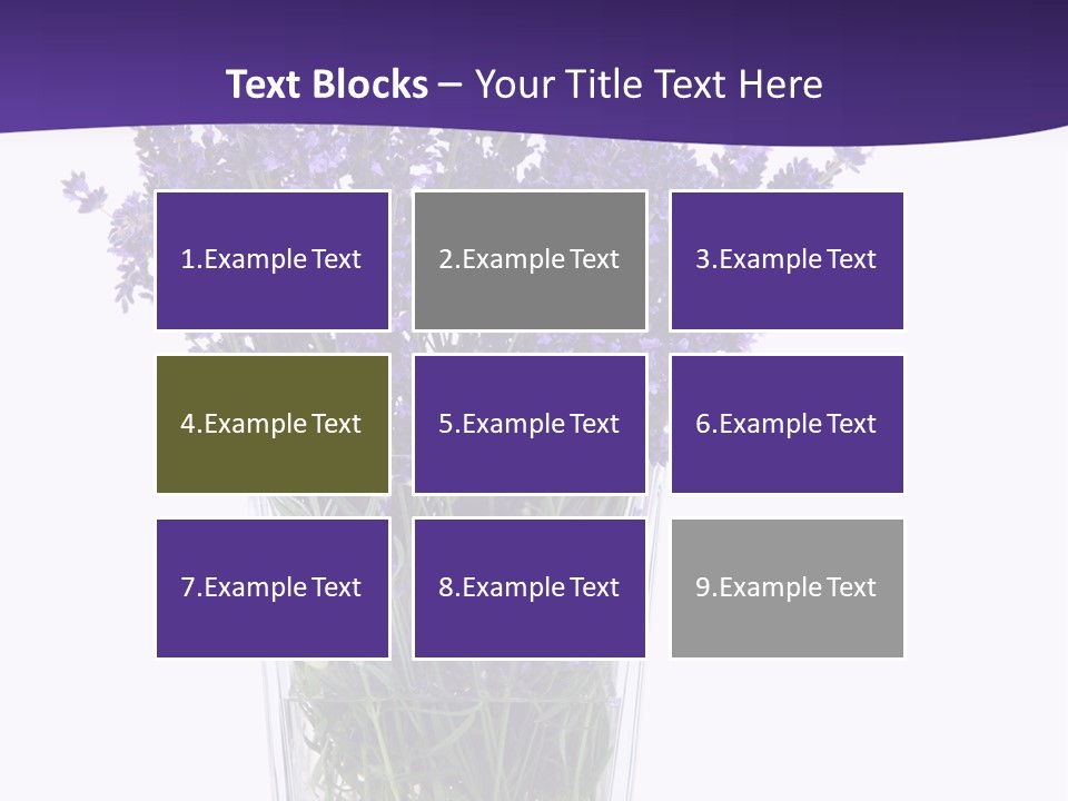 A Vase Filled With Purple Flowers On Top Of A Table PowerPoint Template