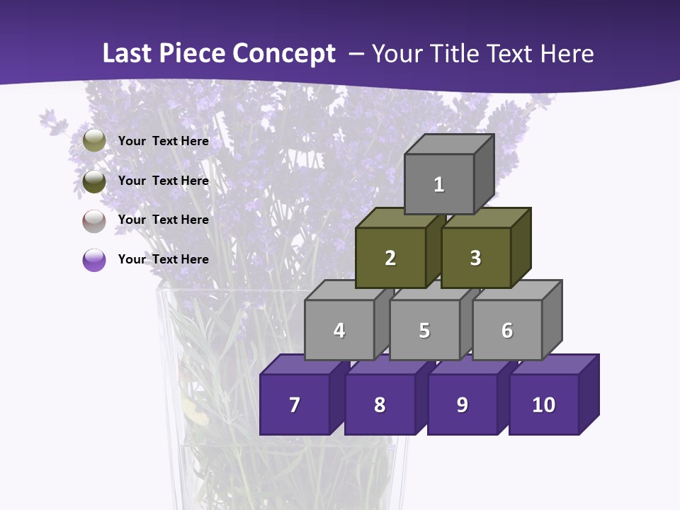 A Vase Filled With Purple Flowers On Top Of A Table PowerPoint Template
