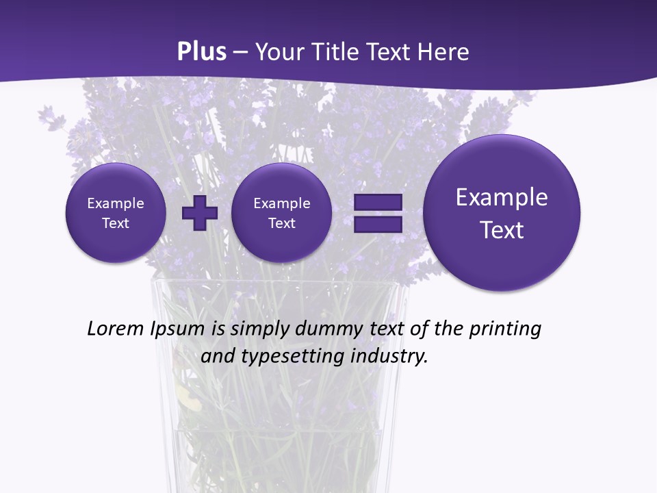 A Vase Filled With Purple Flowers On Top Of A Table PowerPoint Template
