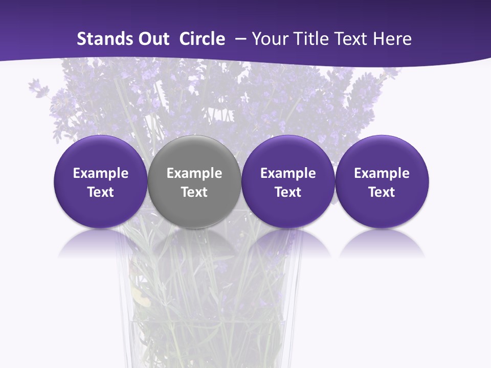 A Vase Filled With Purple Flowers On Top Of A Table PowerPoint Template