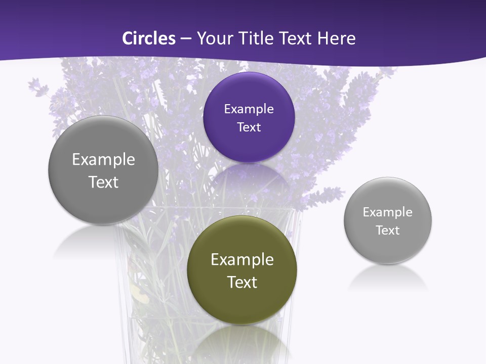 A Vase Filled With Purple Flowers On Top Of A Table PowerPoint Template