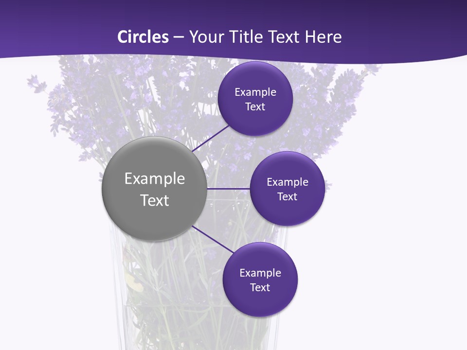 A Vase Filled With Purple Flowers On Top Of A Table PowerPoint Template
