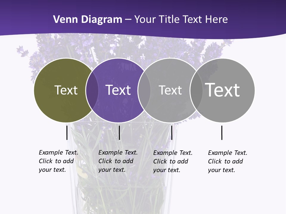 A Vase Filled With Purple Flowers On Top Of A Table PowerPoint Template