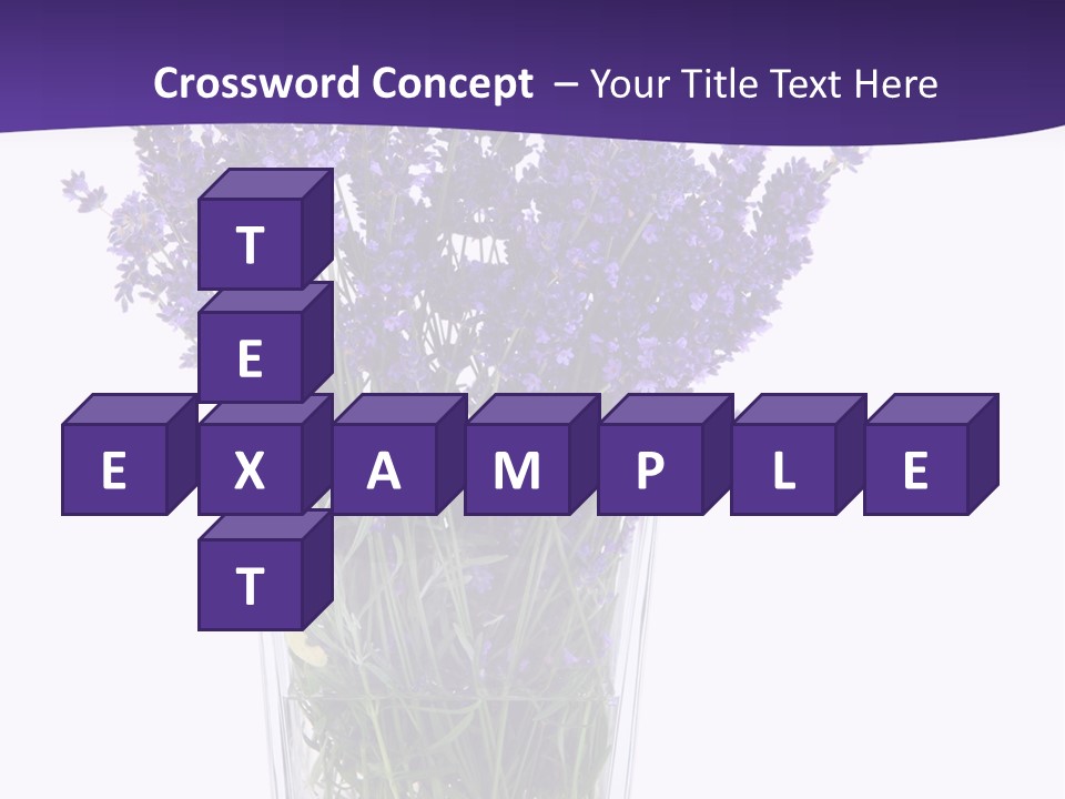 A Vase Filled With Purple Flowers On Top Of A Table PowerPoint Template