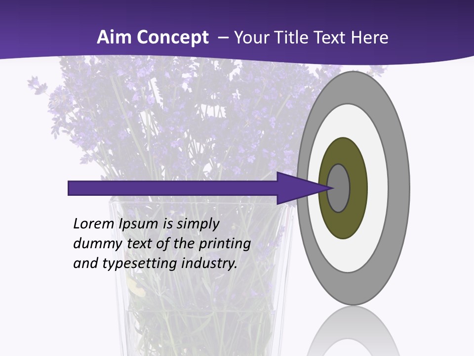 A Vase Filled With Purple Flowers On Top Of A Table PowerPoint Template