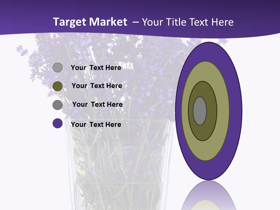 A Vase Filled With Purple Flowers On Top Of A Table PowerPoint Template