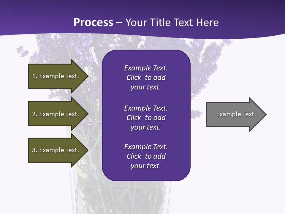 A Vase Filled With Purple Flowers On Top Of A Table PowerPoint Template