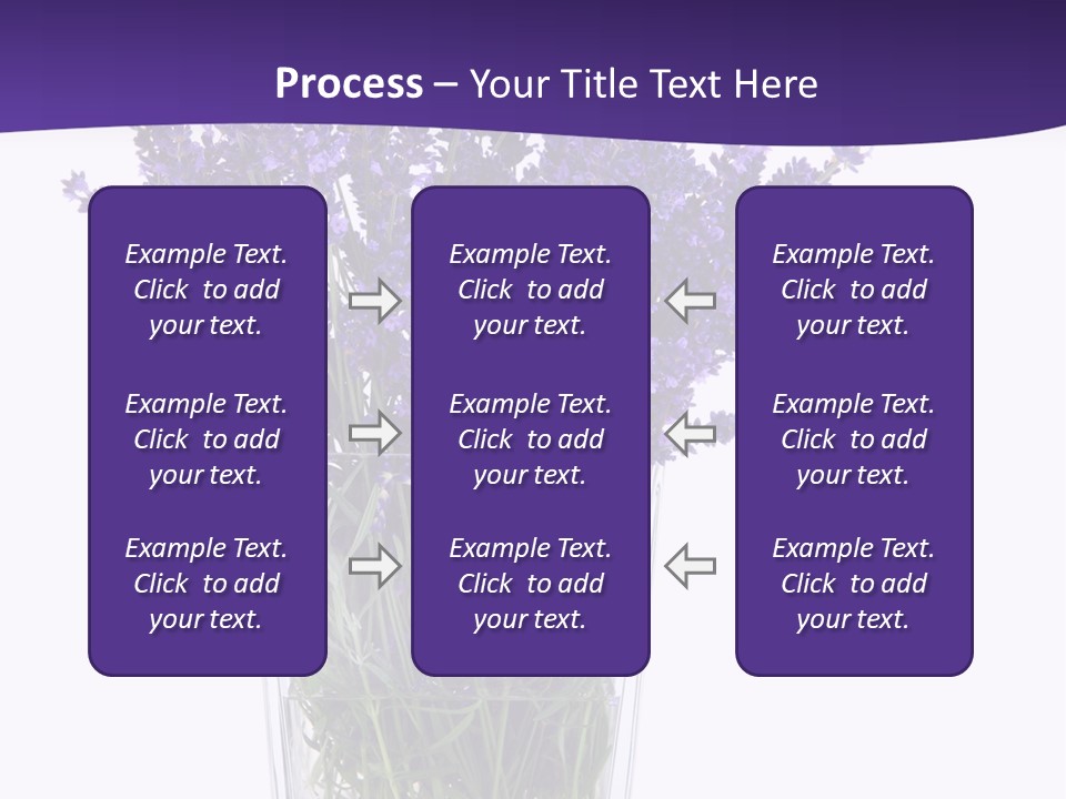 A Vase Filled With Purple Flowers On Top Of A Table PowerPoint Template