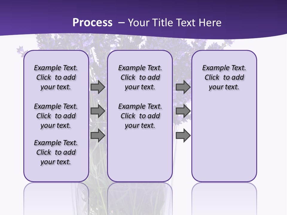 A Vase Filled With Purple Flowers On Top Of A Table PowerPoint Template
