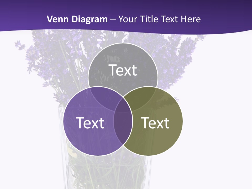 A Vase Filled With Purple Flowers On Top Of A Table PowerPoint Template
