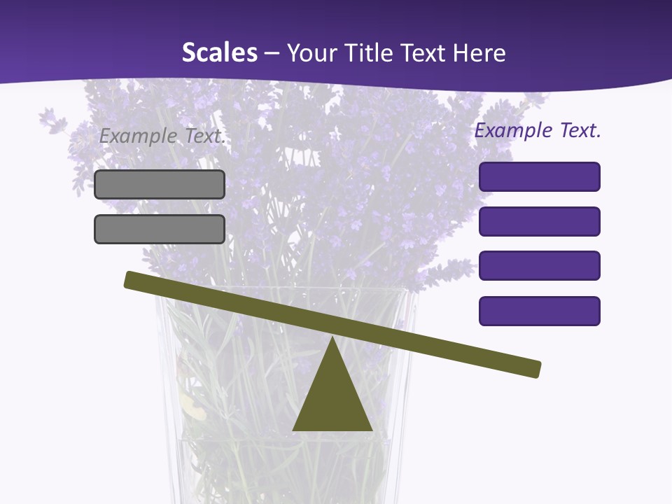 A Vase Filled With Purple Flowers On Top Of A Table PowerPoint Template