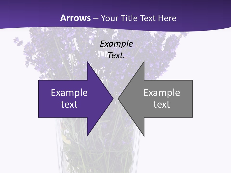 A Vase Filled With Purple Flowers On Top Of A Table PowerPoint Template