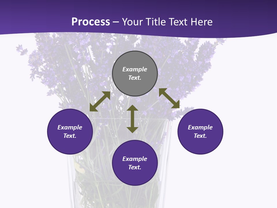 A Vase Filled With Purple Flowers On Top Of A Table PowerPoint Template