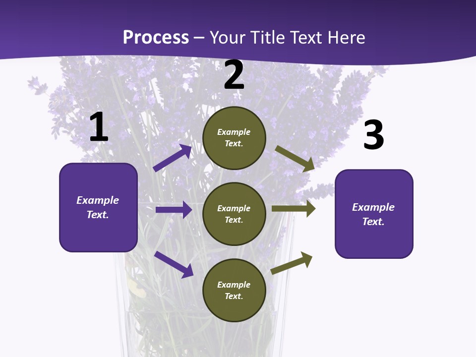 A Vase Filled With Purple Flowers On Top Of A Table PowerPoint Template