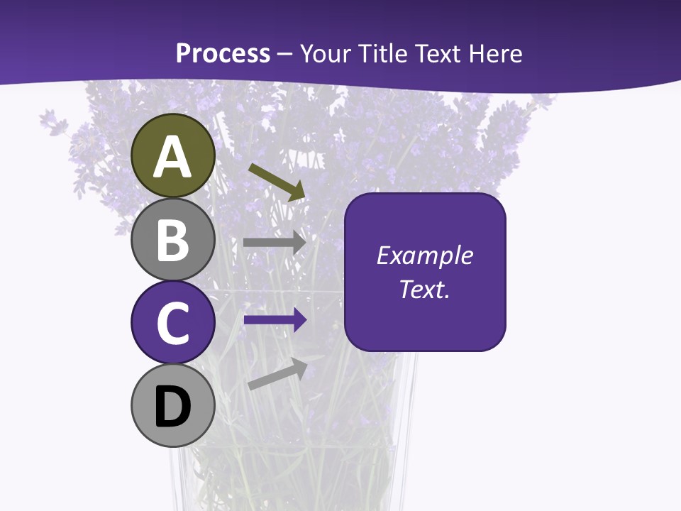A Vase Filled With Purple Flowers On Top Of A Table PowerPoint Template
