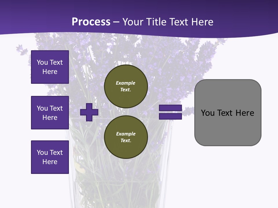 A Vase Filled With Purple Flowers On Top Of A Table PowerPoint Template
