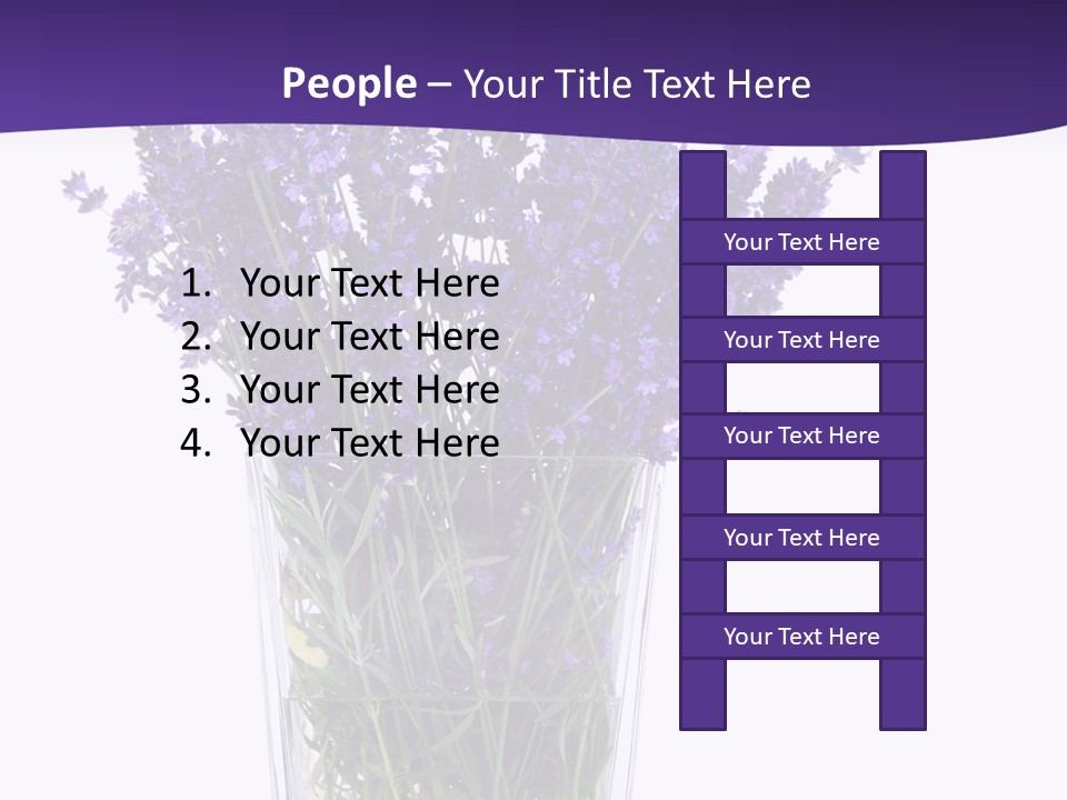 A Vase Filled With Purple Flowers On Top Of A Table PowerPoint Template
