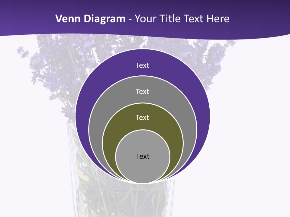 A Vase Filled With Purple Flowers On Top Of A Table PowerPoint Template