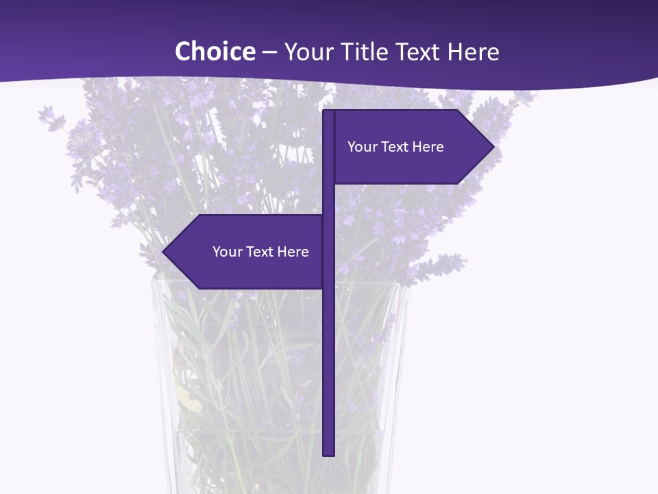 A Vase Filled With Purple Flowers On Top Of A Table PowerPoint Template