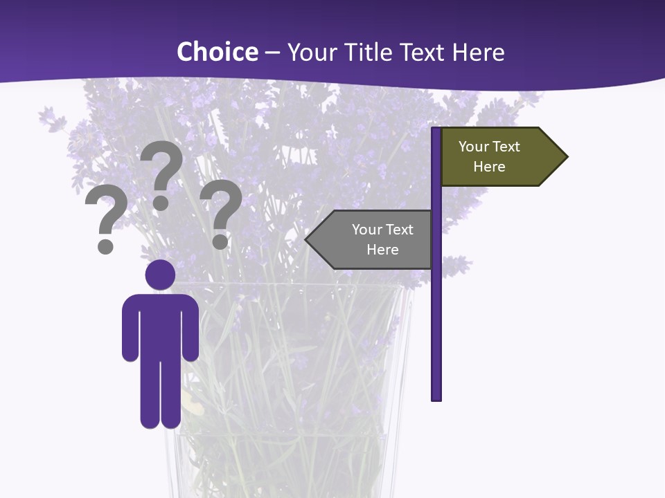 A Vase Filled With Purple Flowers On Top Of A Table PowerPoint Template