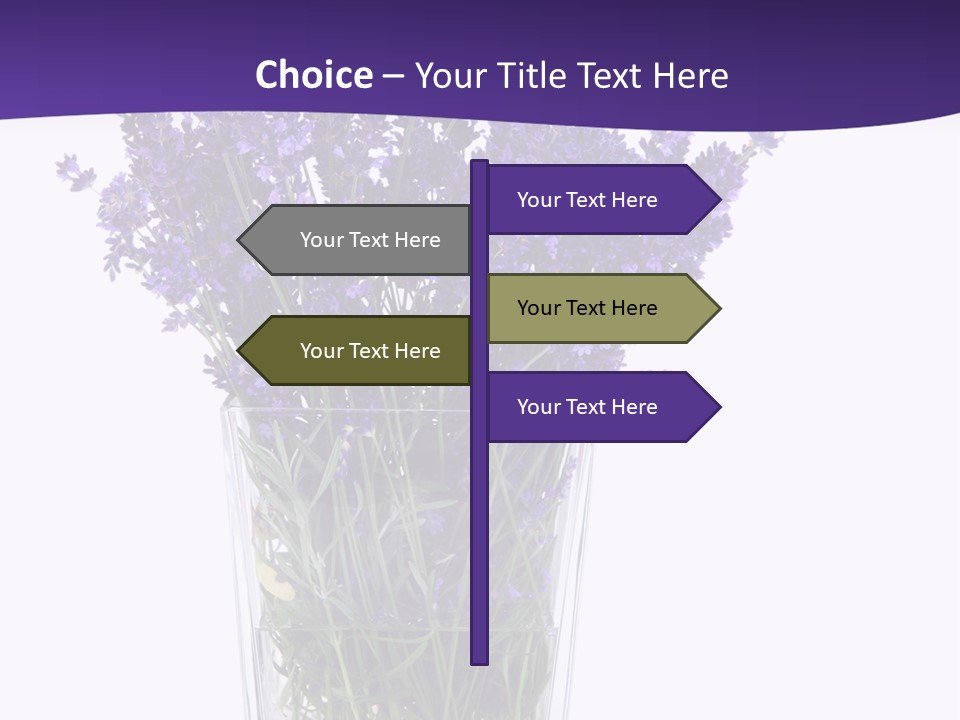 A Vase Filled With Purple Flowers On Top Of A Table PowerPoint Template