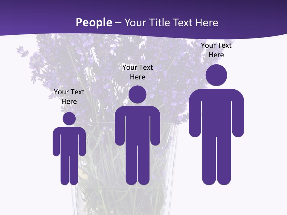 A Vase Filled With Purple Flowers On Top Of A Table PowerPoint Template