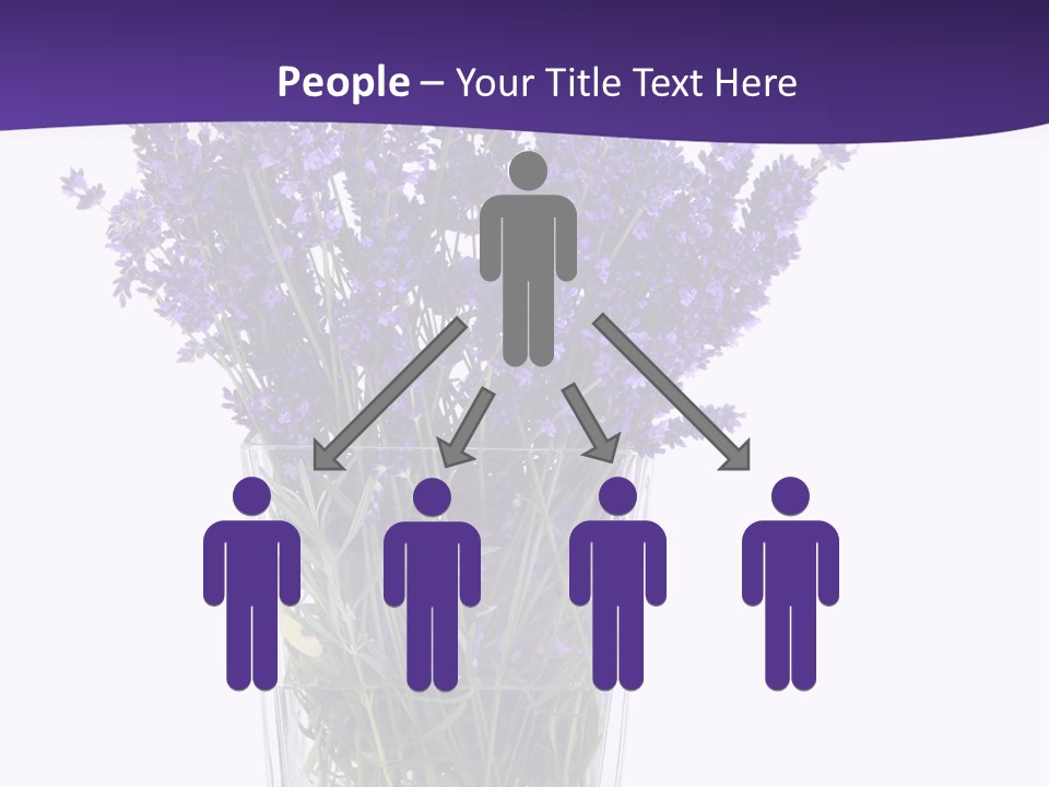 A Vase Filled With Purple Flowers On Top Of A Table PowerPoint Template