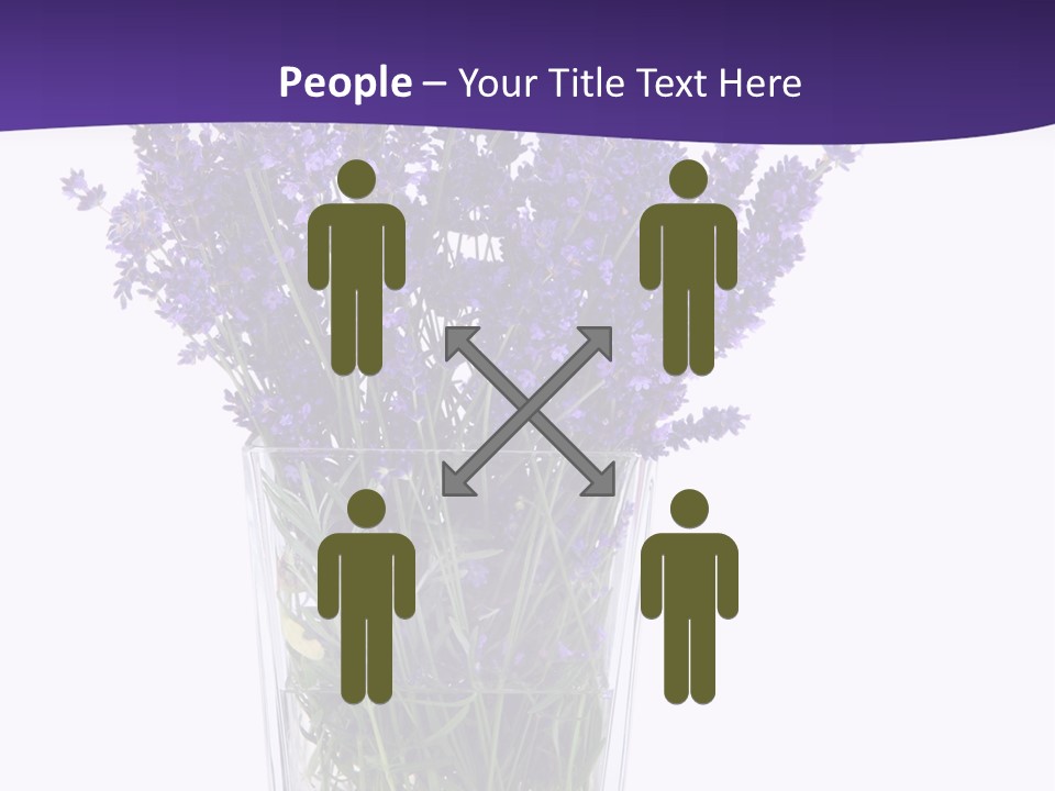 A Vase Filled With Purple Flowers On Top Of A Table PowerPoint Template