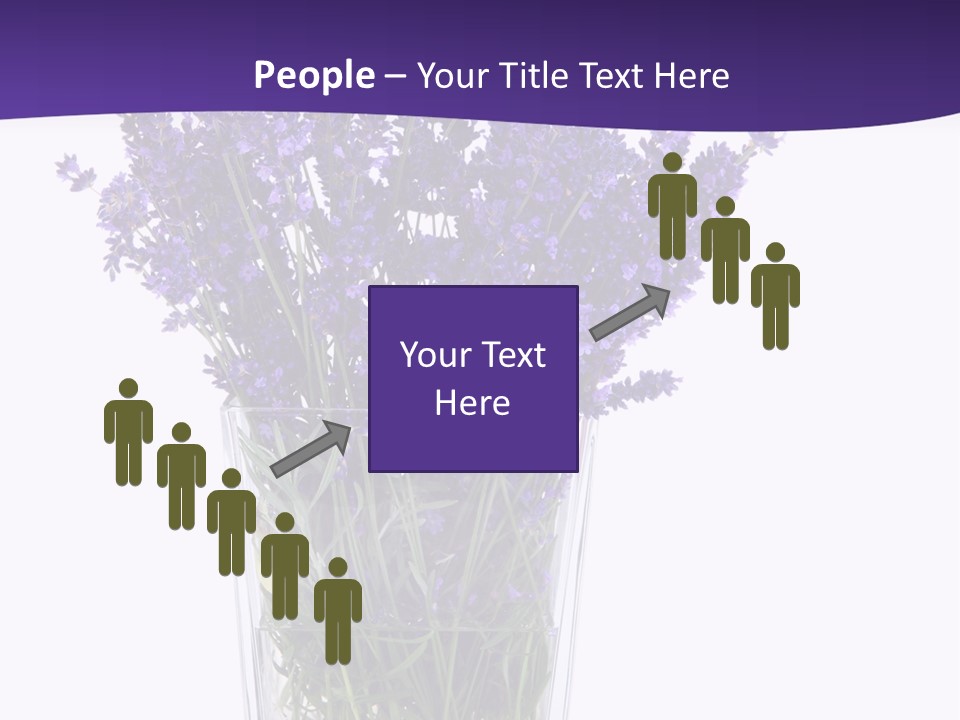 A Vase Filled With Purple Flowers On Top Of A Table PowerPoint Template