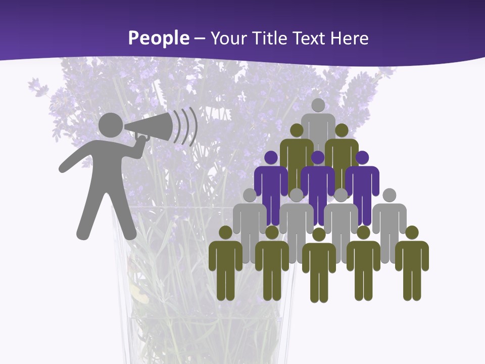 A Vase Filled With Purple Flowers On Top Of A Table PowerPoint Template