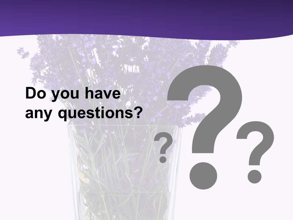 A Vase Filled With Purple Flowers On Top Of A Table PowerPoint Template