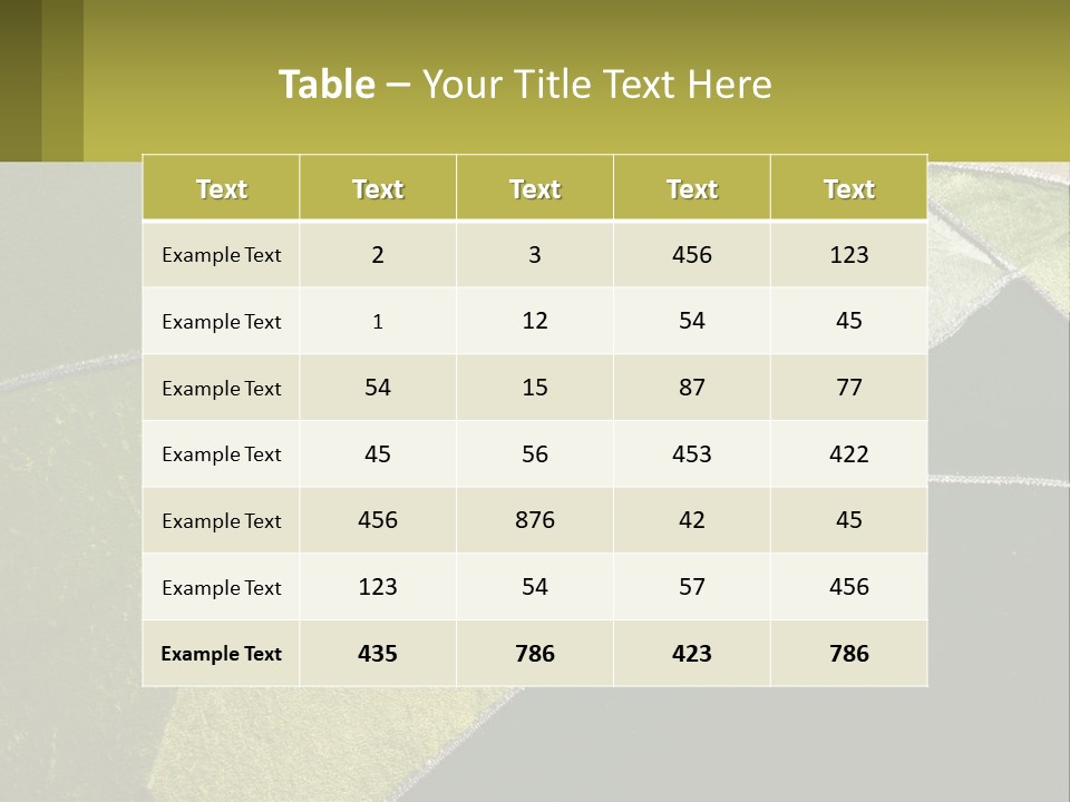 A Green, Yellow, And White Abstract Design Powerpoint Presentation PowerPoint Template