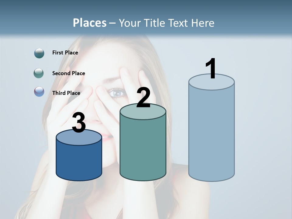 A Woman Covering Her Eyes With Her Hands PowerPoint Template