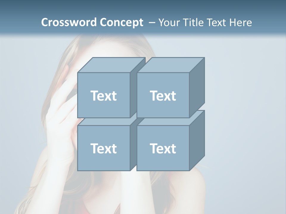 A Woman Covering Her Eyes With Her Hands PowerPoint Template