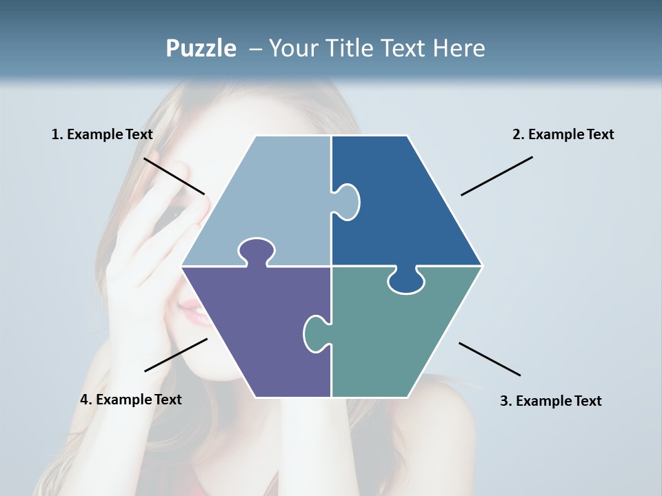 A Woman Covering Her Eyes With Her Hands PowerPoint Template