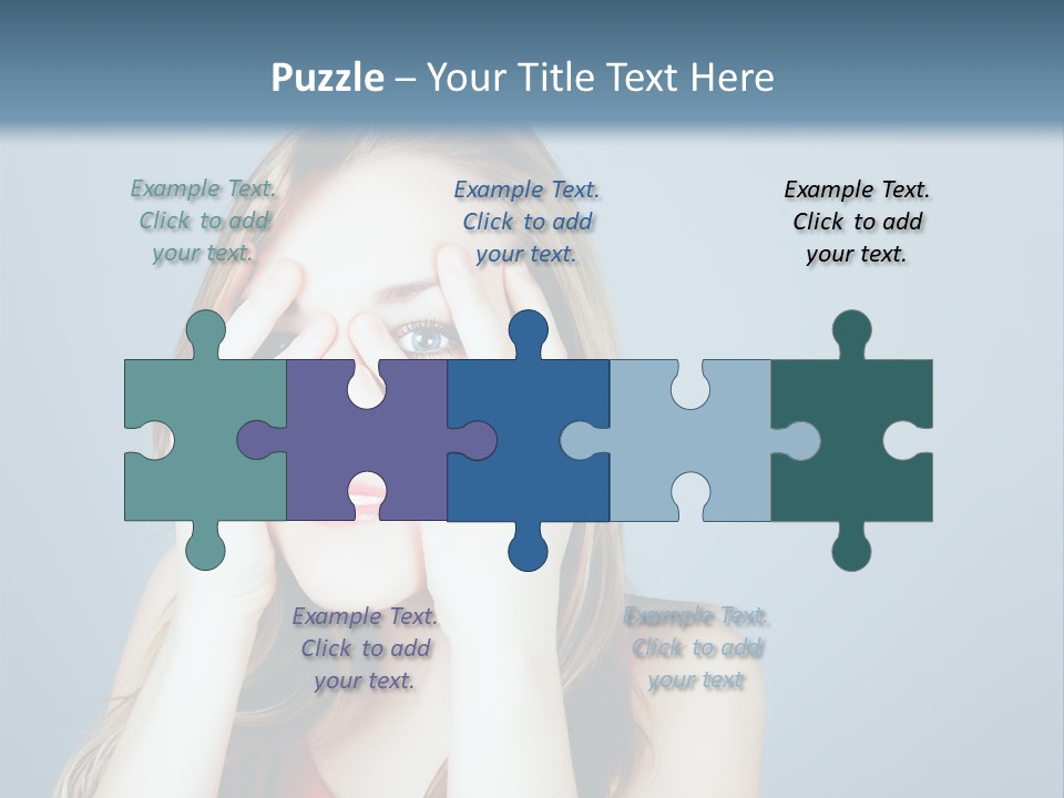 A Woman Covering Her Eyes With Her Hands PowerPoint Template