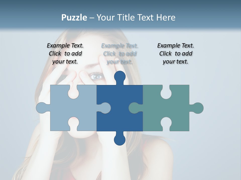 A Woman Covering Her Eyes With Her Hands PowerPoint Template