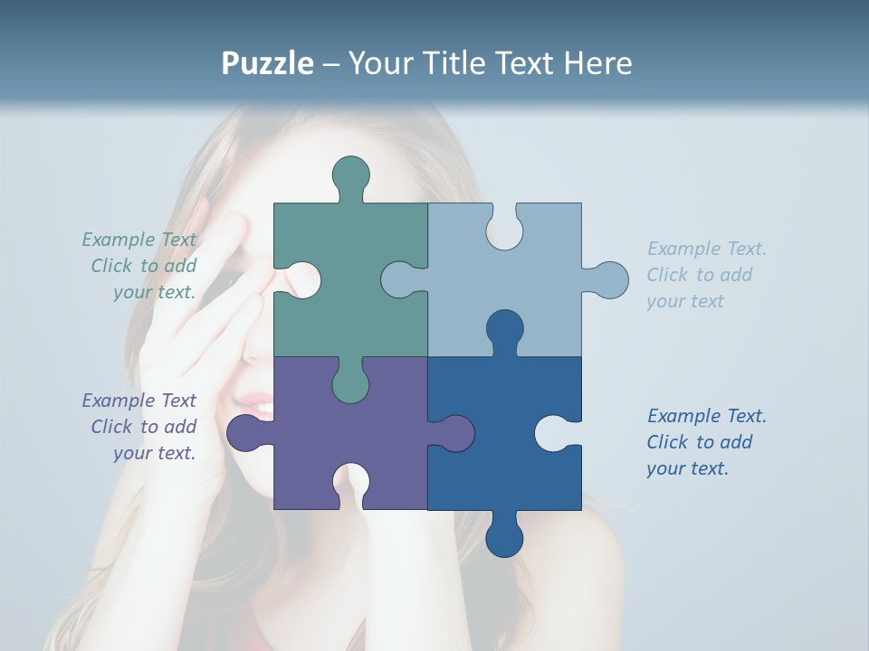 A Woman Covering Her Eyes With Her Hands PowerPoint Template