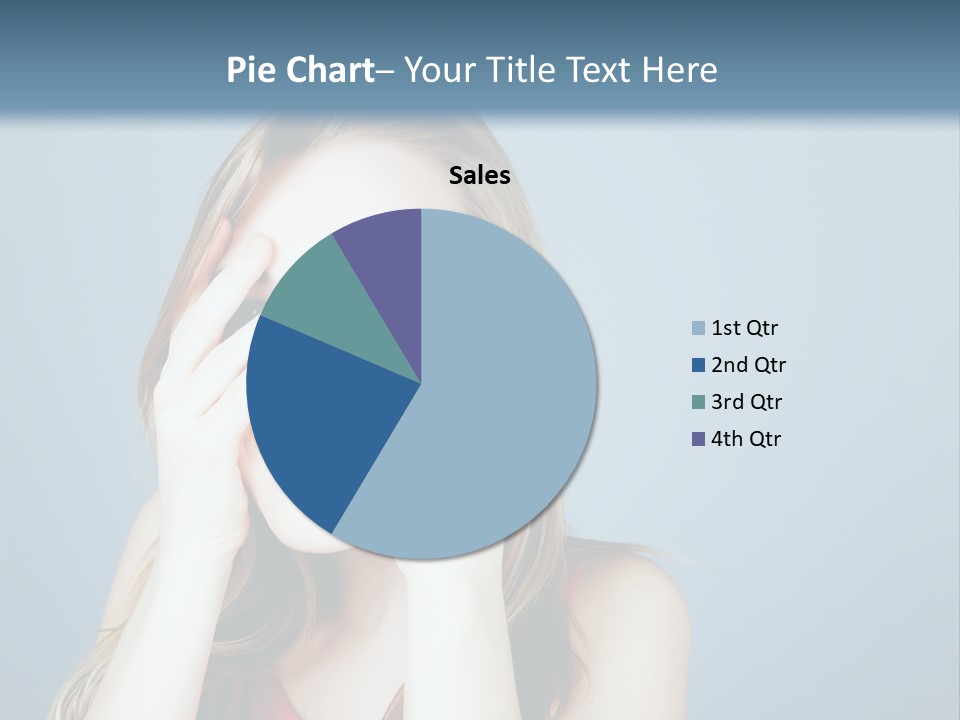 A Woman Covering Her Eyes With Her Hands PowerPoint Template