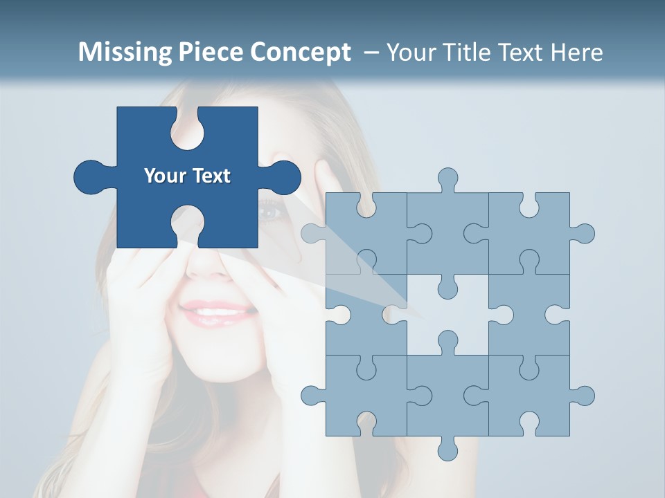 A Woman Covering Her Eyes With Her Hands PowerPoint Template