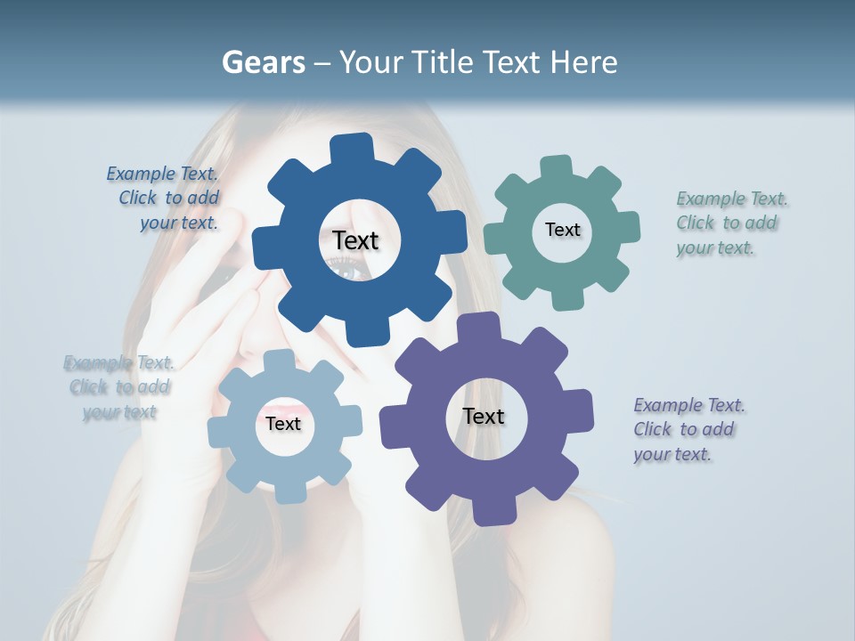 A Woman Covering Her Eyes With Her Hands PowerPoint Template