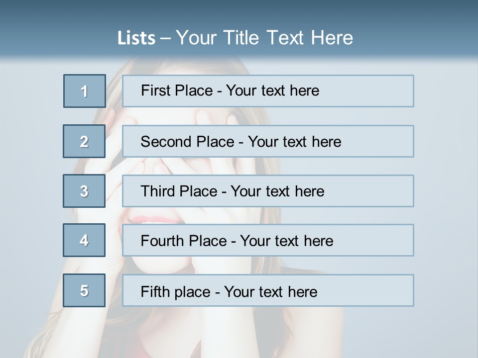A Woman Covering Her Eyes With Her Hands PowerPoint Template