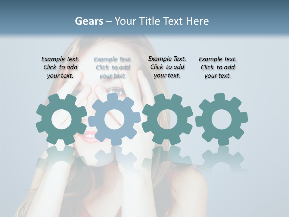 A Woman Covering Her Eyes With Her Hands PowerPoint Template