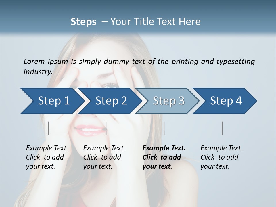 A Woman Covering Her Eyes With Her Hands PowerPoint Template