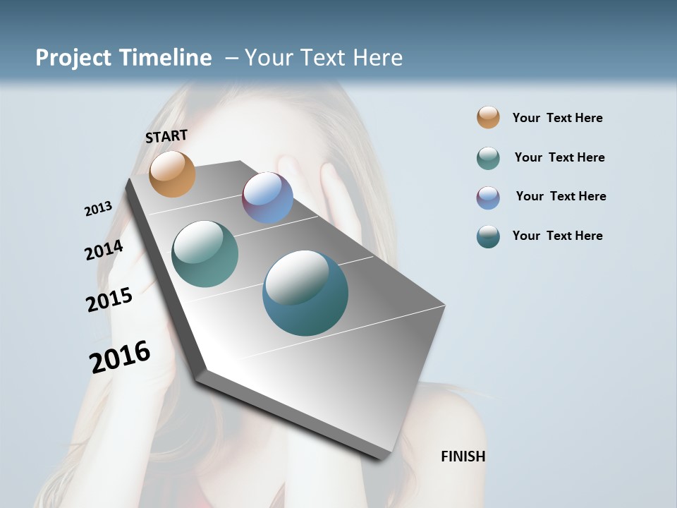 A Woman Covering Her Eyes With Her Hands PowerPoint Template